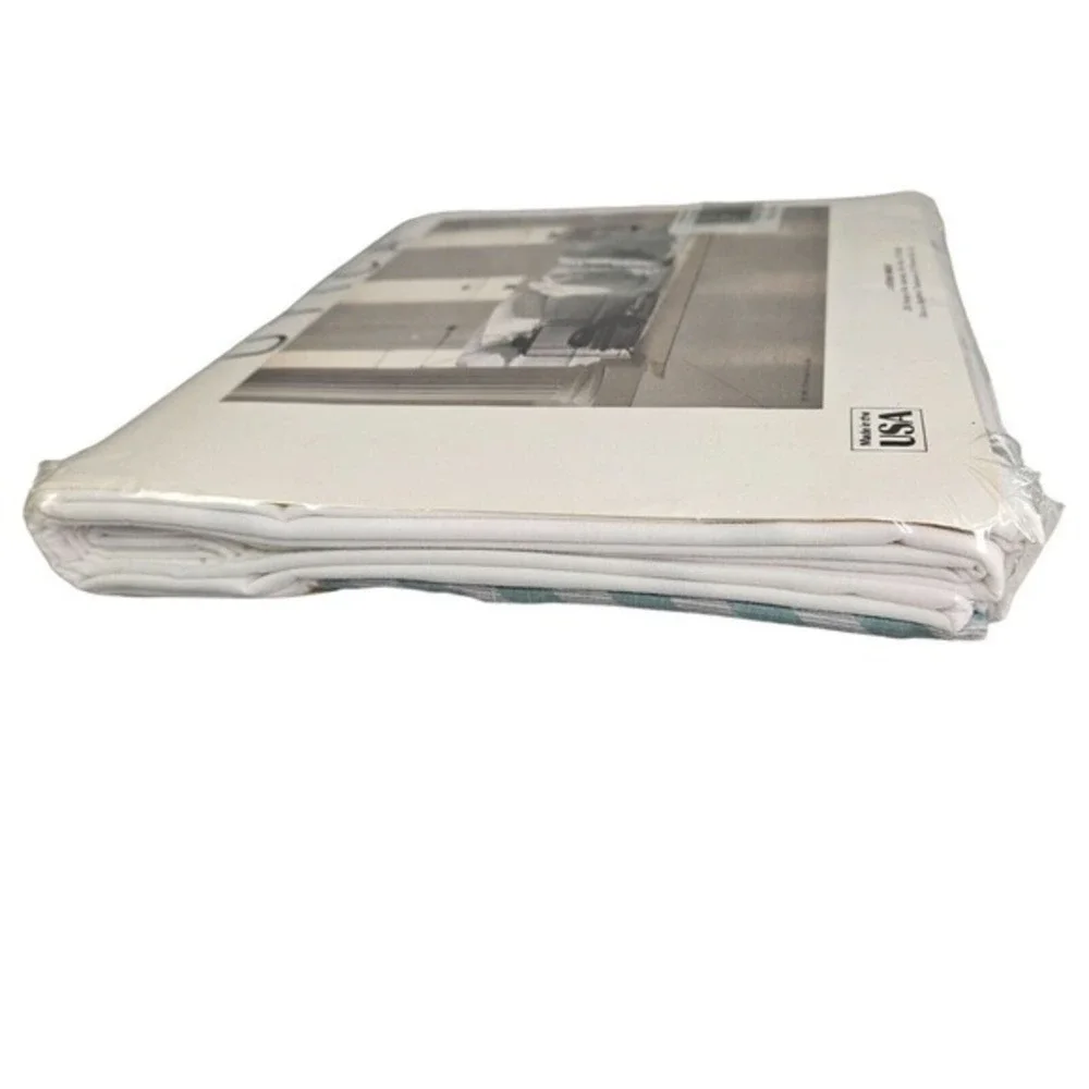 Utica Full Flat Sheet Gray Border No‎ Iron Percale Cotton Blend New Bedding READ